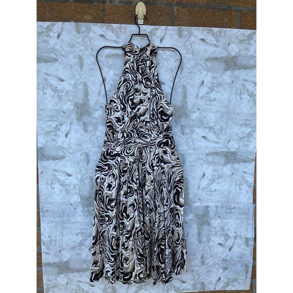 Diane Von Furstenburg Nicola Dress in Marble Black size 6 - Picture 9 of 12